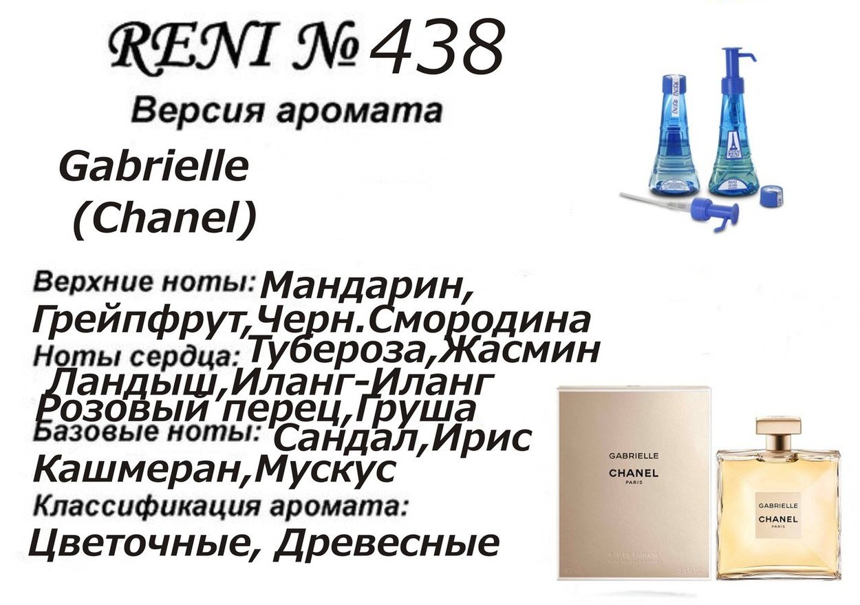 Reni 438 Аромат направления Gabrielle (Chanel) - 100 мл - фото
